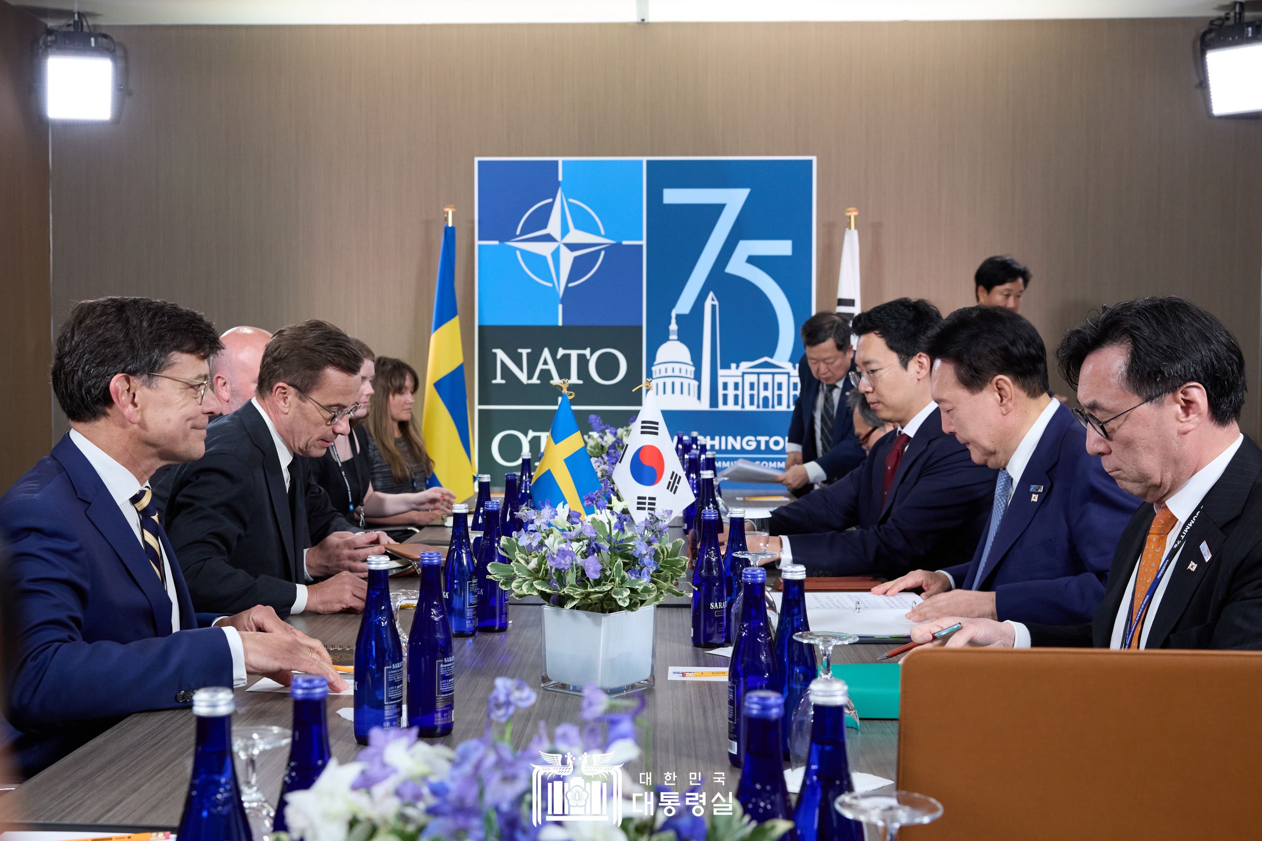 윤석열 대통령, NATO 정상회의 계기 스웨덴 총리와 정상회담 개최