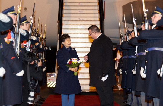 박근혜 대통령, 체코 도착