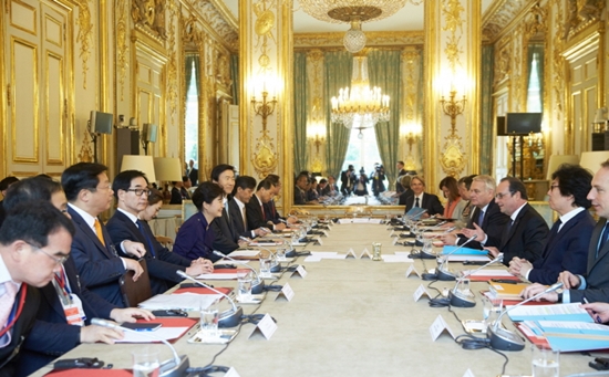 박근혜 대통령, 올랑드 프랑스 대통령과 네 번째 정상회담